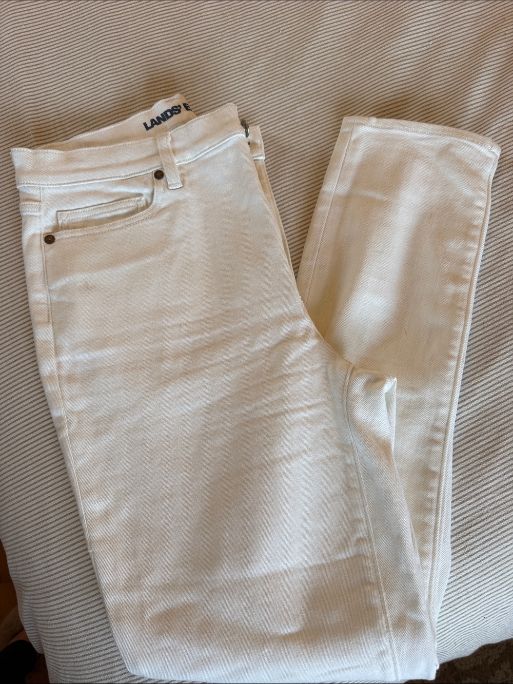Lands' End White Jeans